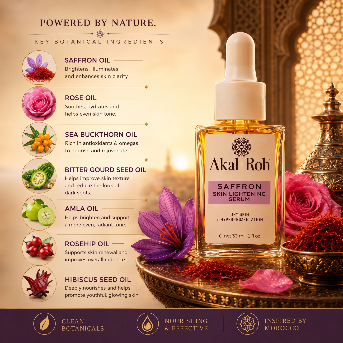 Akal+Roh™ Saffron Skin Illuminating Serum - 1 oz