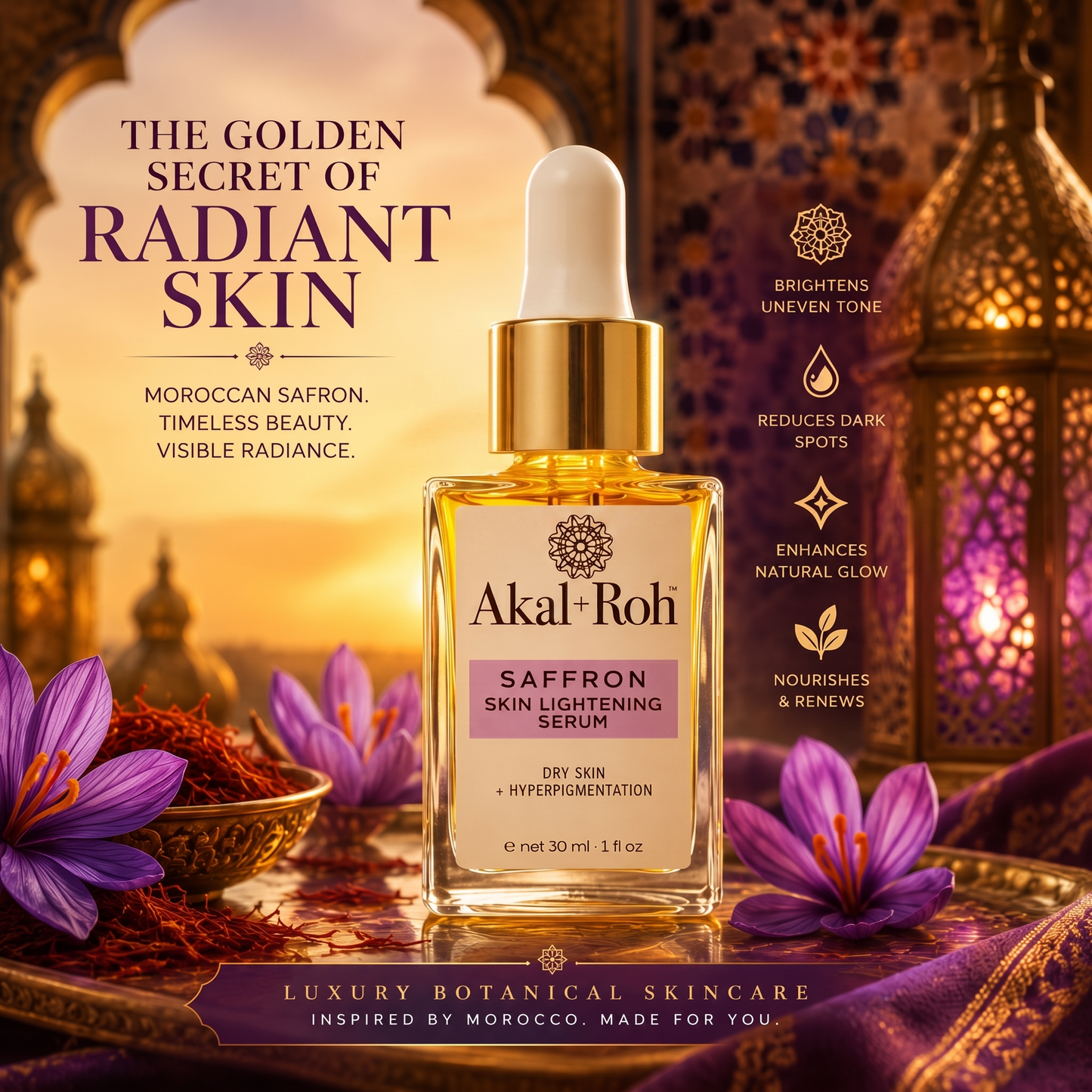 Akal+Roh™ Saffron Skin Illuminating Serum - 1 oz